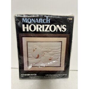 Monarch Horizons Needlepoint‎ Stitchery Kit Mandarin Ducks Vtg 1983 Sealed